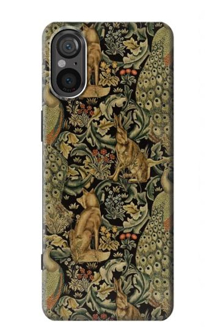 S3661 William Morris Forest Velvet Etui Coque Housse pour Sony Xperia 5 V