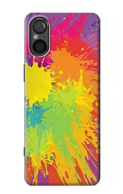 S3675 Tâche de couleur Etui Coque Housse pour Sony Xperia 5 V