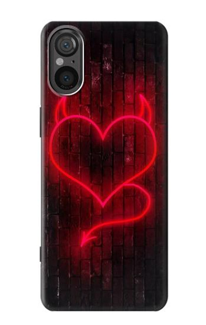 S3682 Cœur du diable Etui Coque Housse pour Sony Xperia 5 V