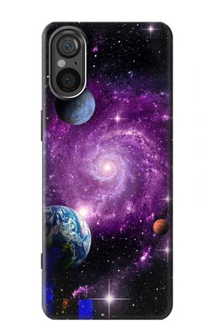S3689 Planète spatiale Galaxy Etui Coque Housse pour Sony Xperia 5 V