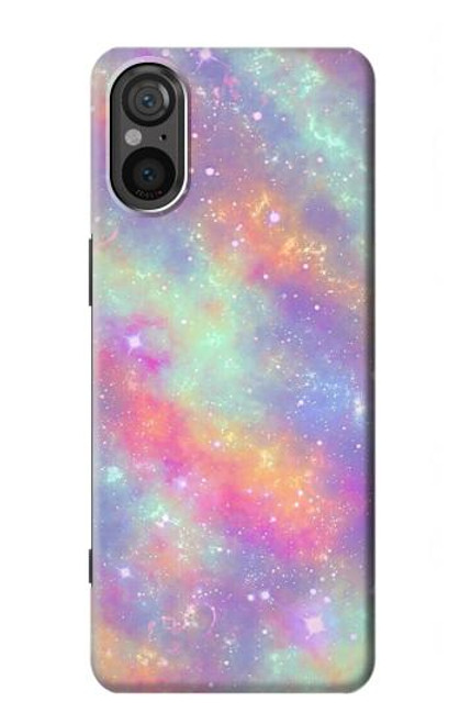 S3706 Arc-en-ciel pastel Galaxy Pink Sky Etui Coque Housse pour Sony Xperia 5 V