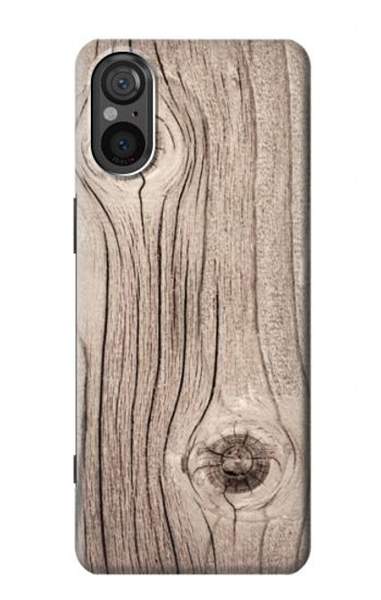 S3822 Graphique de la texture du bois imprimé Etui Coque Housse pour Sony Xperia 5 V
