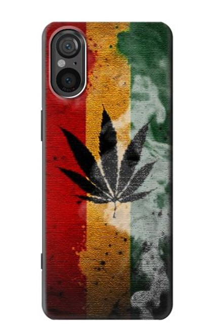 S3890 Drapeau Rasta Reggae Fumée Etui Coque Housse pour Sony Xperia 5 V