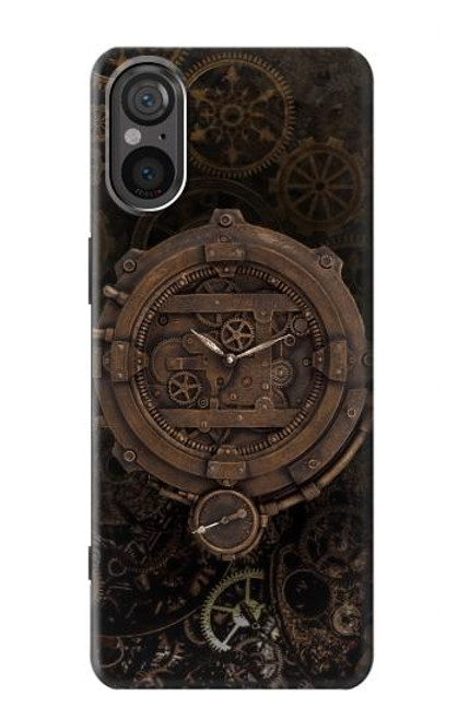 S3902 Horloge Steampunk Etui Coque Housse pour Sony Xperia 5 V