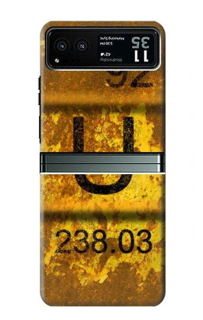 S2447 Vieux nucléaire d'uranium Rusty déchets Baril Etui Coque Housse pour Motorola Razr 40