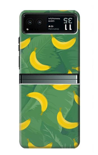 S3286 Motif banane Etui Coque Housse pour Motorola Razr 40