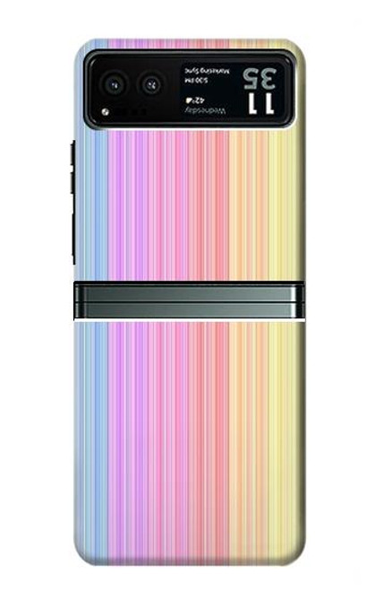 S3849 Couleurs verticales colorées Etui Coque Housse pour Motorola Razr 40