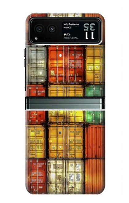 S3861 Bloc de conteneur coloré Etui Coque Housse pour Motorola Razr 40