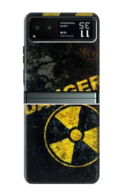 S3891 Risque nucléaire Danger Etui Coque Housse pour Motorola Razr 40