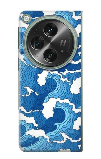 S3901 Vagues esthétiques de l'océan de tempête Etui Coque Housse pour OnePlus OPEN