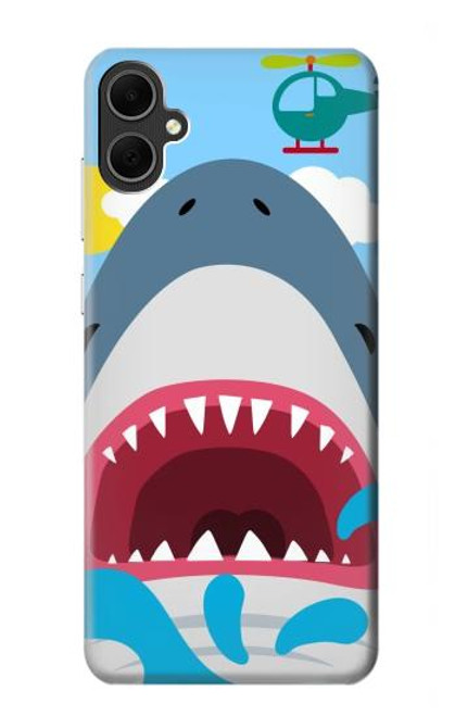 S3947 Caricature d'hélicoptère de requin Etui Coque Housse pour Samsung Galaxy A05