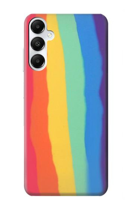 S3799 Arc-en-ciel aquarelle vertical mignon Etui Coque Housse pour Samsung Galaxy A05s