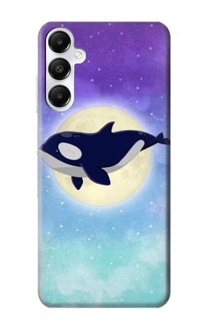 S3807 Killer Whale Orca Lune Pastel Fantaisie Etui Coque Housse pour Samsung Galaxy A05s
