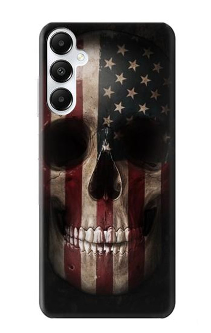 S3850 Crâne de drapeau américain Etui Coque Housse pour Samsung Galaxy A05s