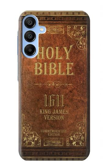 S2890 Holy Bible King James Version 1611 Etui Coque Housse pour Samsung Galaxy A15 5G