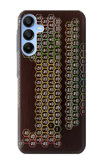 S3544 Néon Honeycomb Tableau périodique Etui Coque Housse pour Samsung Galaxy A15 5G