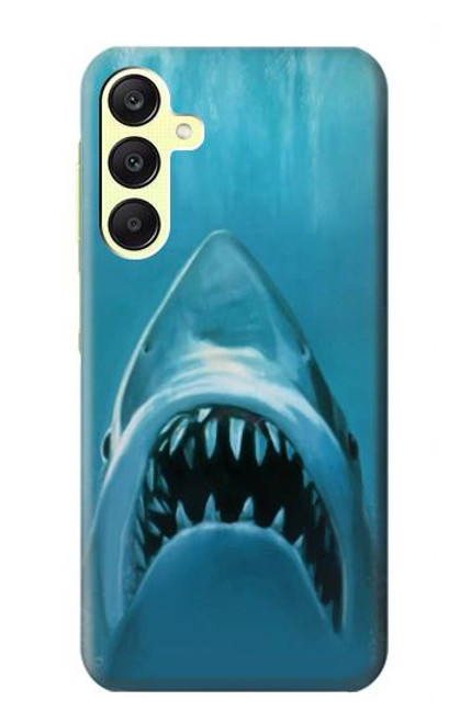 S0830 Requin blanc Etui Coque Housse pour Samsung Galaxy A25 5G