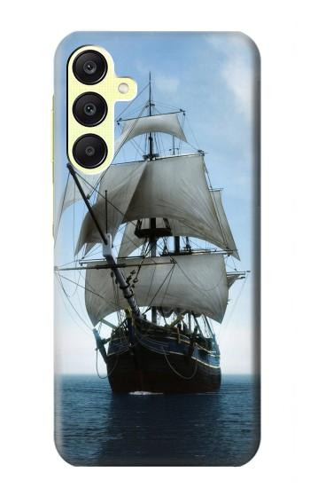 S1096 Bateau à voile dans un océan Etui Coque Housse pour Samsung Galaxy A25 5G