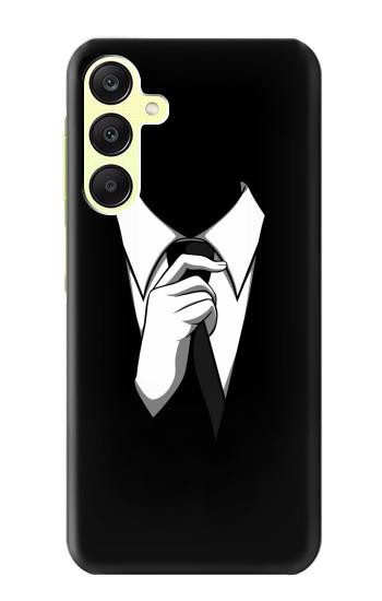 S1591 Anonymous Homme en Costume Noir Etui Coque Housse pour Samsung Galaxy A25 5G