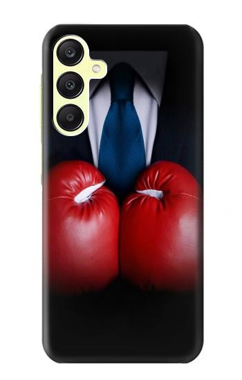 S2261 Homme d'affaires Noir Costume avec des gants de boxe Etui Coque Housse pour Samsung Galaxy A25 5G