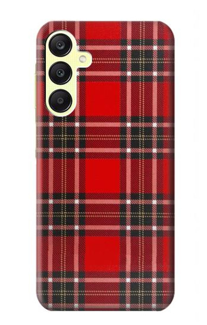 S2374 Motif Tartan Rouge Etui Coque Housse pour Samsung Galaxy A25 5G