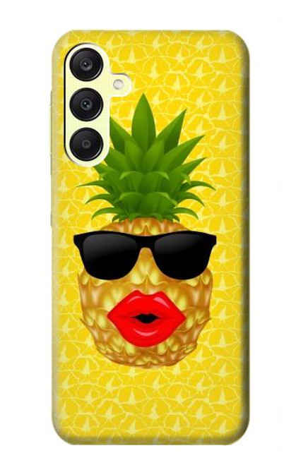 S2443 Baiser drôle d'ananas Lunettes de soleil Etui Coque Housse pour Samsung Galaxy A25 5G