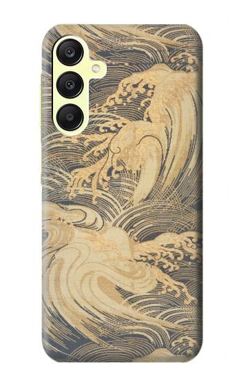 S2680 Japon Art Obi avec des vagues stylisées Etui Coque Housse pour Samsung Galaxy A25 5G
