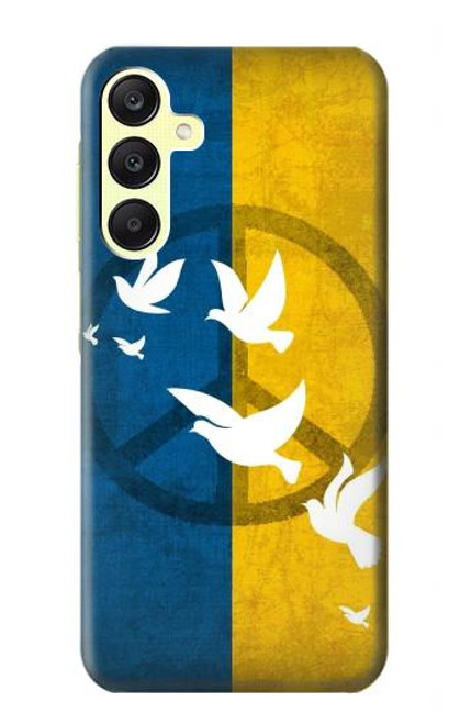 S3857 Colombe de la paix drapeau ukrainien Etui Coque Housse pour Samsung Galaxy A25 5G