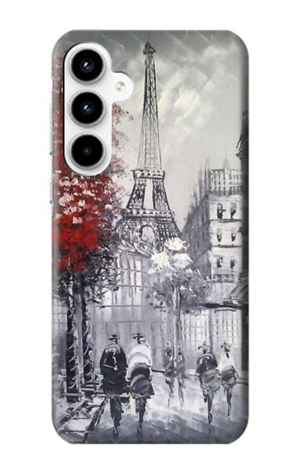 S1295 Peinture Eiffel de Paris Etui Coque Housse pour Samsung Galaxy A35 5G