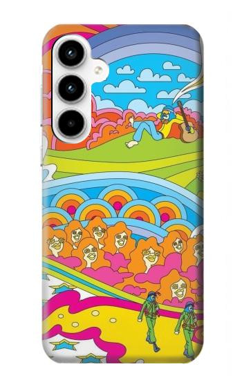 S3407 hippie Art Etui Coque Housse pour Samsung Galaxy A35 5G