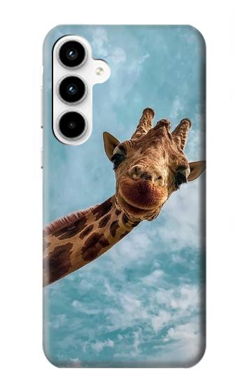 S3680 Girafe de sourire mignon Etui Coque Housse pour Samsung Galaxy A35 5G