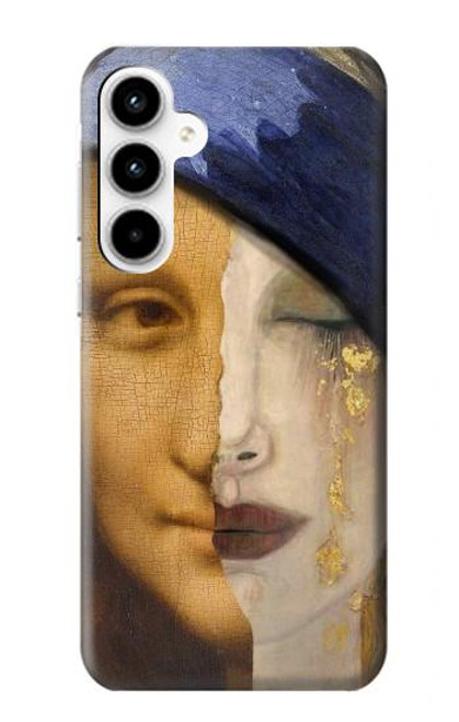 S3853 La Joconde Gustav Klimt Vermeer Etui Coque Housse pour Samsung Galaxy A35 5G