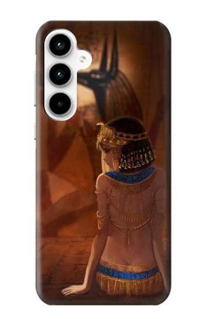 S3919 La reine égyptienne Cléopâtre Anubis Etui Coque Housse pour Samsung Galaxy A35 5G