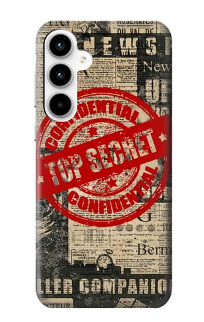 S3937 Texte Top Secret Art Vintage Etui Coque Housse pour Samsung Galaxy A35 5G