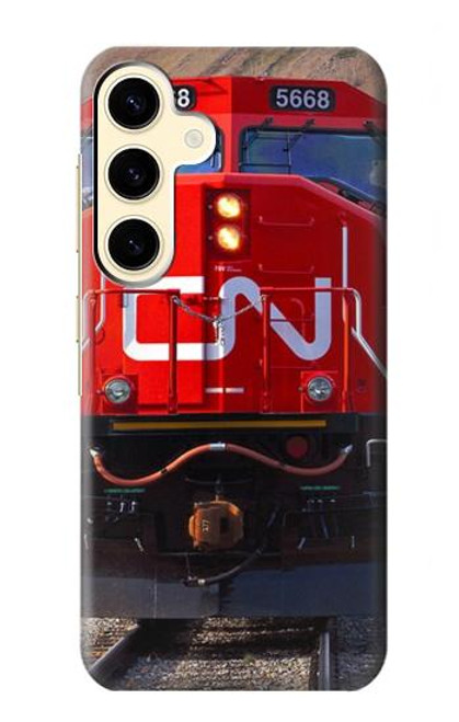 S2774 Train Canada Nationale des chemins de fer Etui Coque Housse pour Samsung Galaxy S24