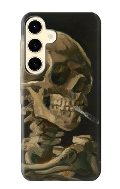 S3358 Vincent Van Gogh Skeleton cigarette Etui Coque Housse pour Samsung Galaxy S24