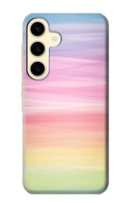 S3507 Coloré Arc-en-ciel pastel Etui Coque Housse pour Samsung Galaxy S24