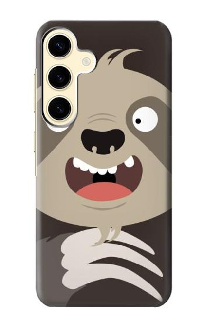 S3855 Dessin animé visage paresseux Etui Coque Housse pour Samsung Galaxy S24