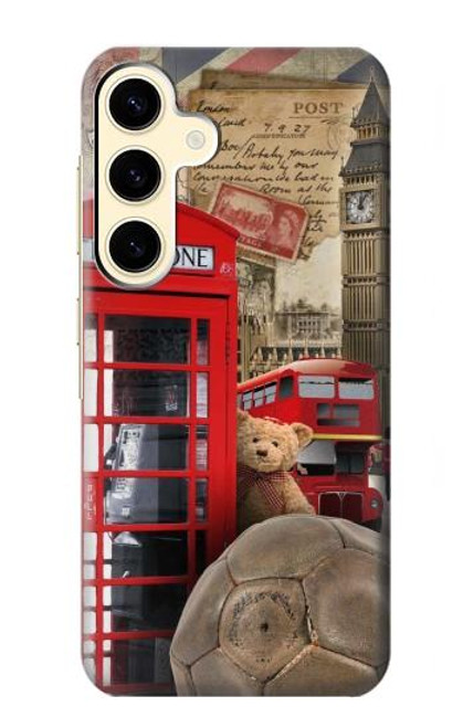 S3856 Vintage Londres Britannique Etui Coque Housse pour Samsung Galaxy S24