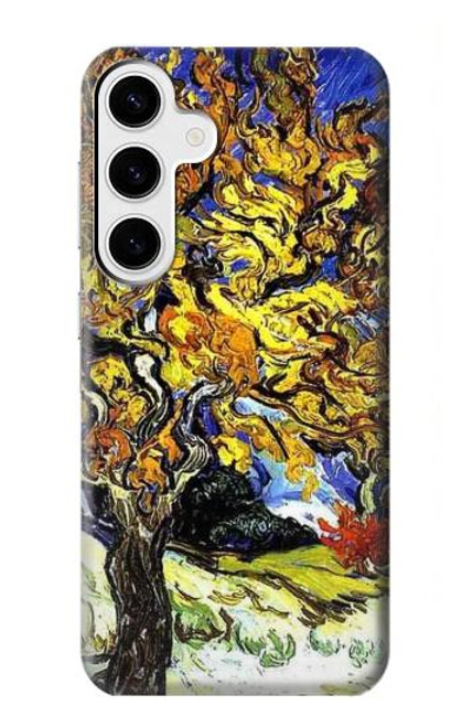 S0902 Mûrier Van Gogh Etui Coque Housse pour Samsung Galaxy S24 Plus