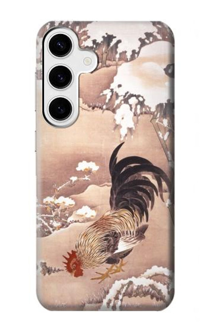 S1332 Ito Jakuchu Coq Etui Coque Housse pour Samsung Galaxy S24 Plus