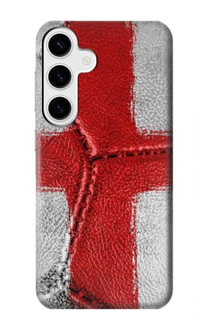 S3316 Angleterre Drapeau graphique Football Millésime Etui Coque Housse pour Samsung Galaxy S24 Plus