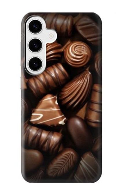 S3840 Amateurs de chocolat au lait au chocolat noir Etui Coque Housse pour Samsung Galaxy S24 Plus