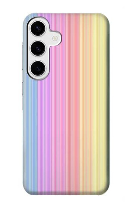 S3849 Couleurs verticales colorées Etui Coque Housse pour Samsung Galaxy S24 Plus