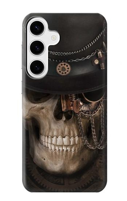 S3852 Crâne Steampunk Etui Coque Housse pour Samsung Galaxy S24 Plus