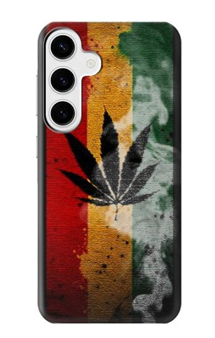 S3890 Drapeau Rasta Reggae Fumée Etui Coque Housse pour Samsung Galaxy S24 Plus