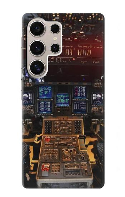 S3836 Poste de pilotage d'avion Etui Coque Housse pour Samsung Galaxy S24 Ultra