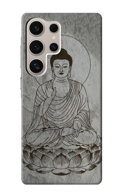 S3873 Dessin au trait Bouddha Etui Coque Housse pour Samsung Galaxy S24 Ultra
