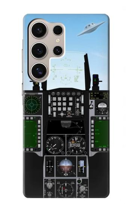S3933 Avion de chasse OVNI Etui Coque Housse pour Samsung Galaxy S24 Ultra