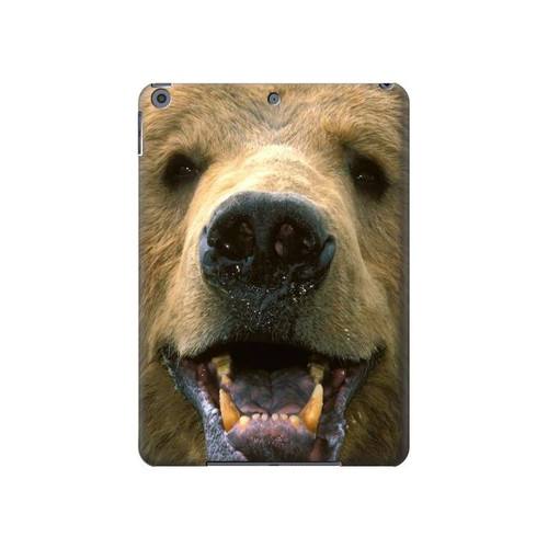 S0840 Grizzly Bear visage Etui Coque Housse pour iPad 10.2 (2021,2020,2019), iPad 9 8 7
